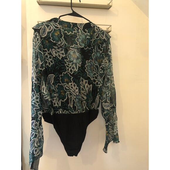 Band of the Free NWT Bonnie Emerald Floral Long Sleeve Bodysuit - Size L - Picture 7 of 7